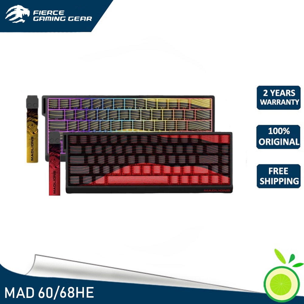 MADLIONS MAD 60/68HE Eesports axis keyboard with streamlined configuration, low latency