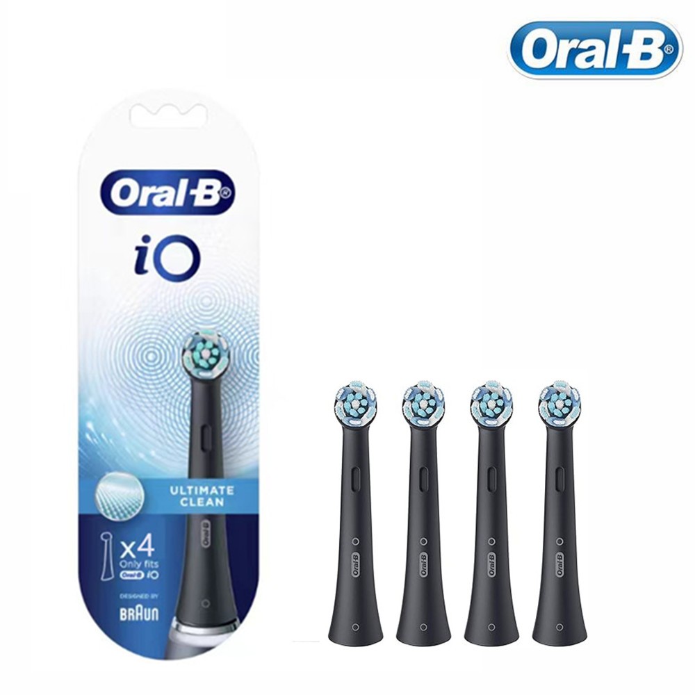 Oral-B IO Ultimate Clean Electric Toothbrush Heads Black - 8 Piece Bundle (2 Pac