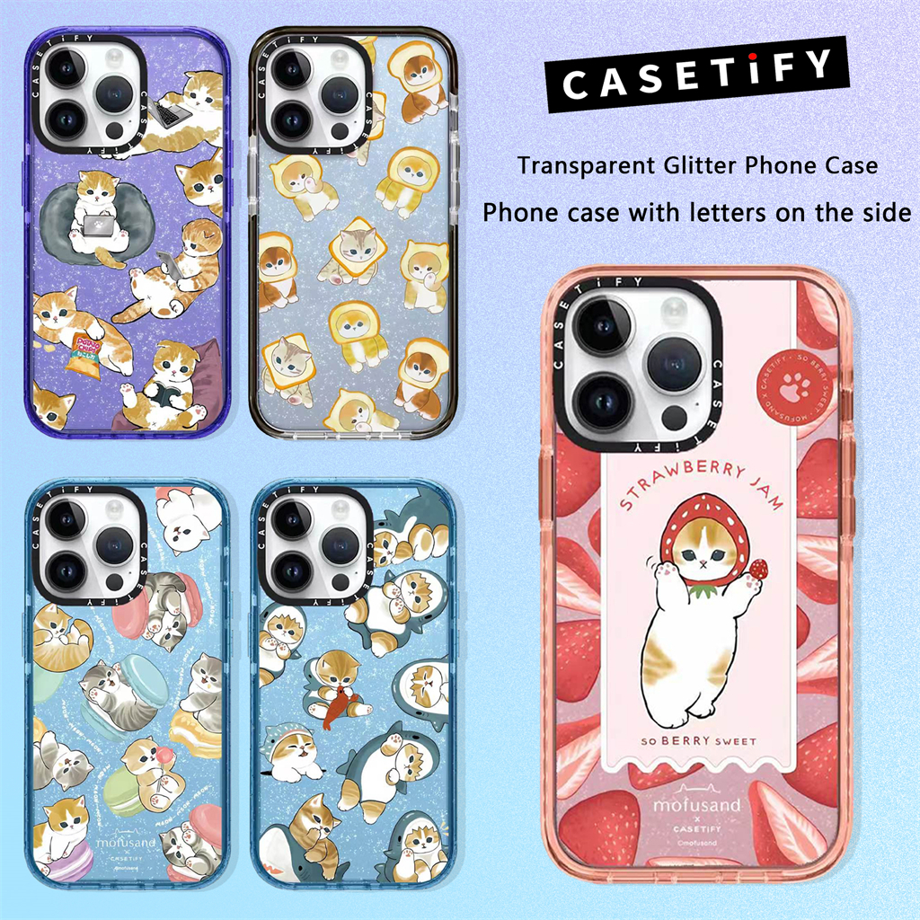 Mofusand Shark Strawberry Orange Cat Casetify Suitable for