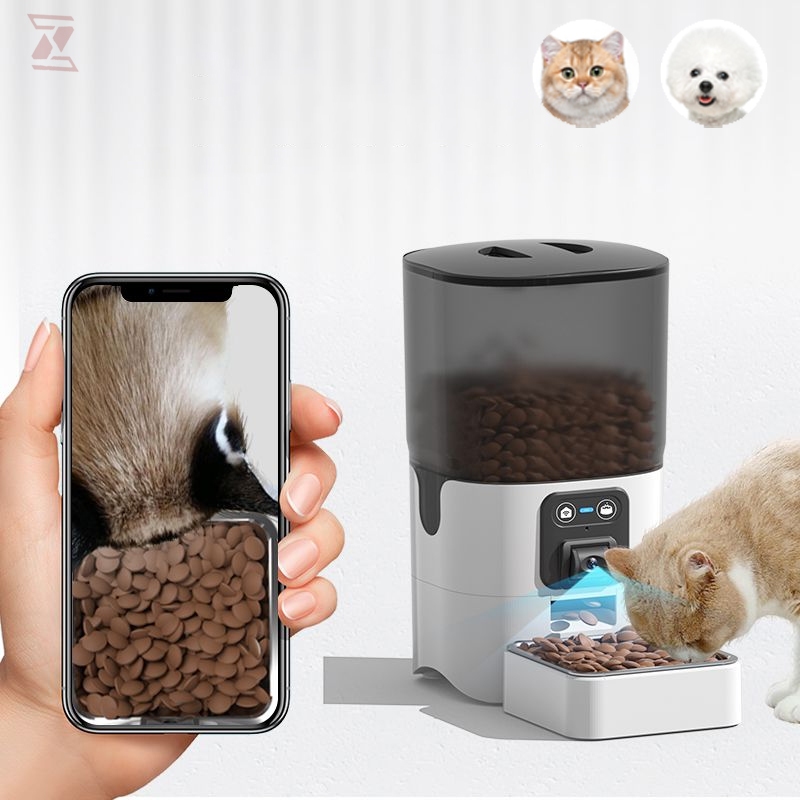 LRJ Automatic Cat Feeder 6L Cat Food Dispense Pet Intelligent Automatic Machine for Cats Dogs Timed and Quantitative Cat Food Feeding Machine Remote Shopee Singapore