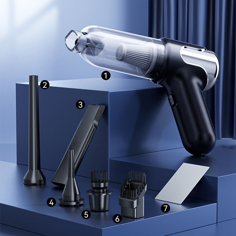 6 in 1 cordless handheld car vacuum with attachments