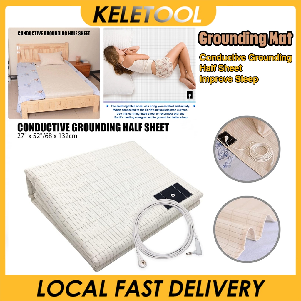 Grounding pad with grounding wire to improve sleep anti slip grounding