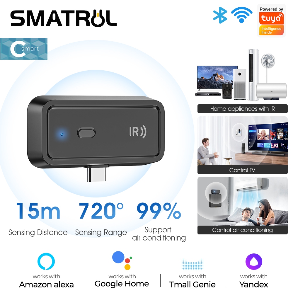 SMATRUL Tuya Smart IR Remote Control Universal WiFi Infrared Remote ...