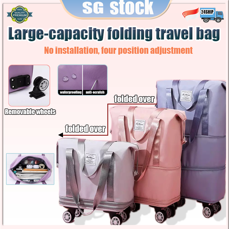 SG Stock Foldable Travel Bag Expandable Large Capacity Hand Carry