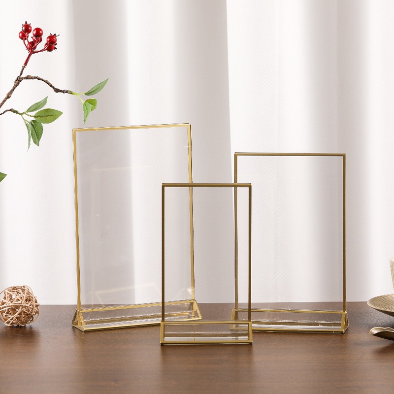 1pc Acrylic Sign Holder Display Stand Cards Holders Wedding Restaurant ...