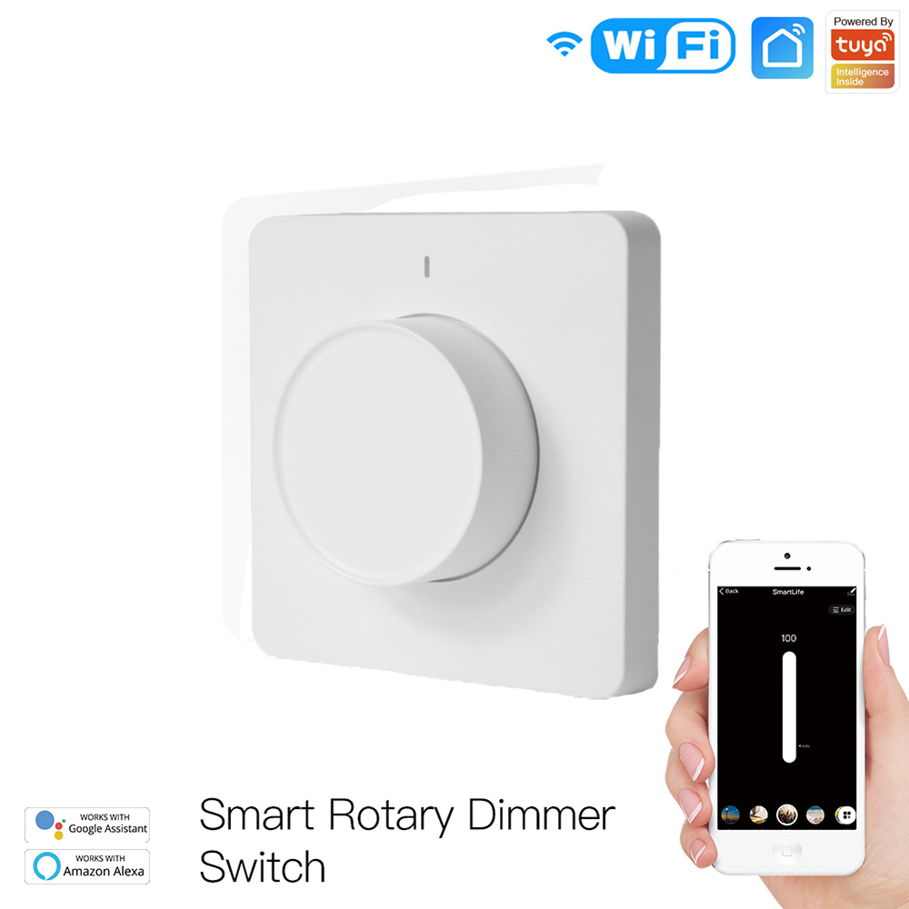 New WiFi Smart Rotary Light Dimmer Switch Smart Life/Tuya APP Remote