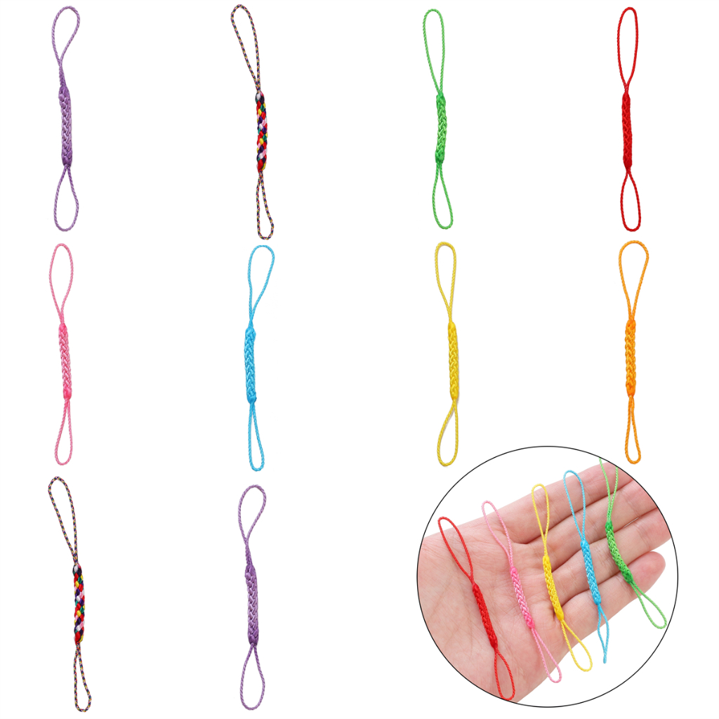 1-5pcs/bag 9cm Artificial Silk Woven Double Ended Mobile Phone Rope ...