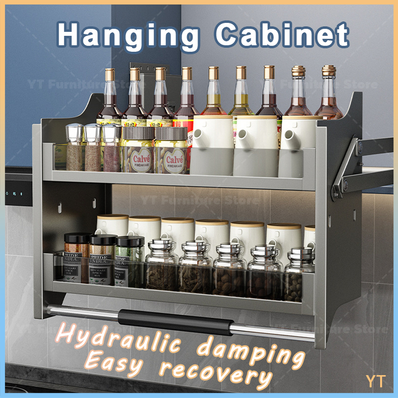 Kitchen hanging cabinet pull-down lift pull-down basket cabinet metal ...
