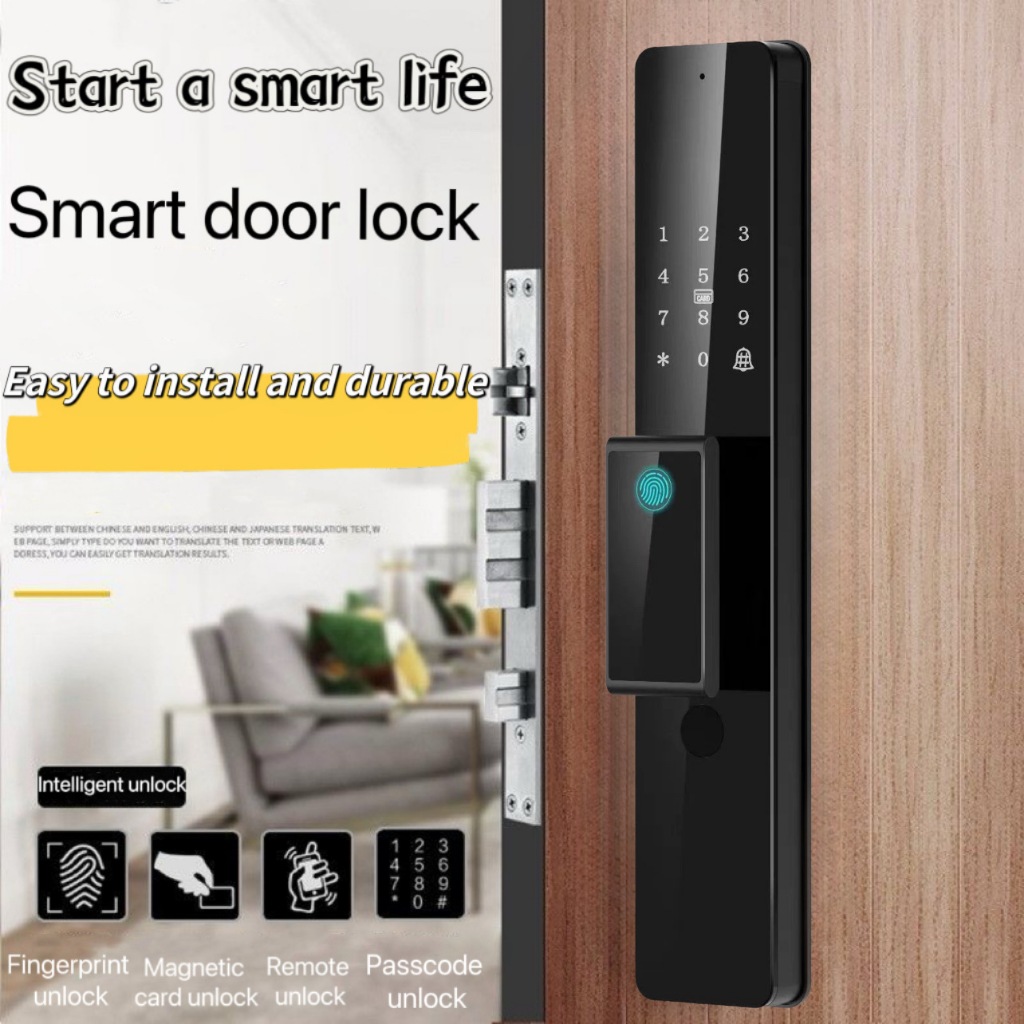 6 in 1 Smart Lock with lock body/locklatch Automatic Digital Lock ...