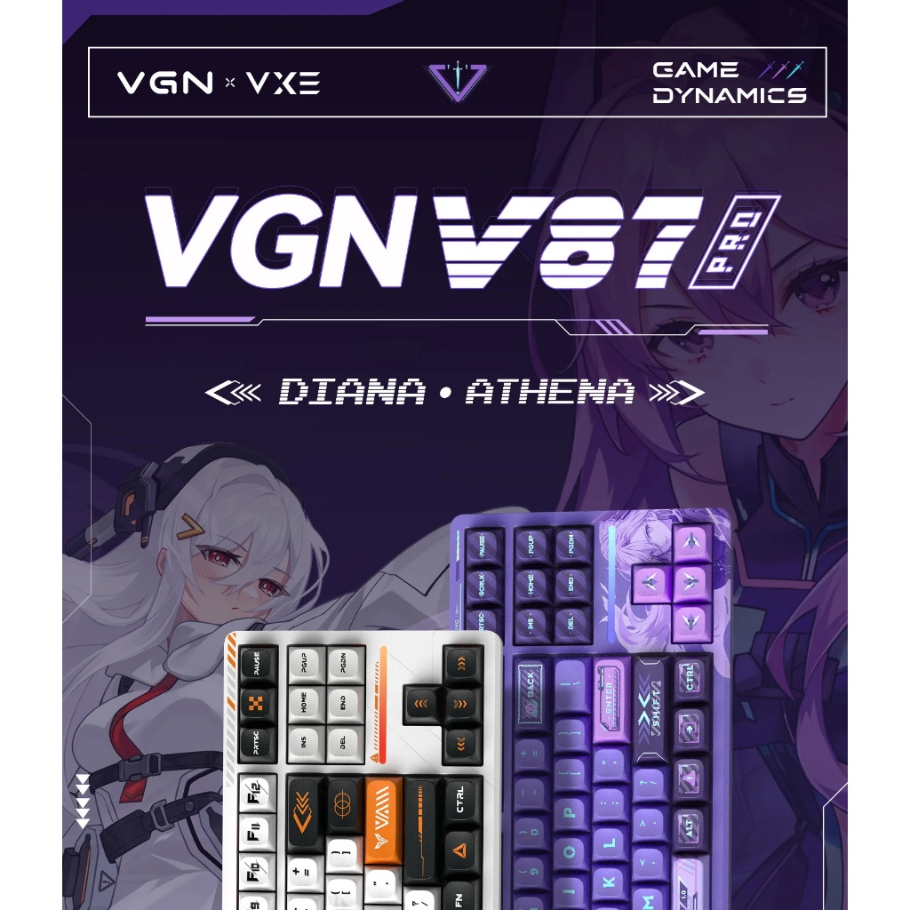 VGN | V87 Keyboard | Tri-Mode Wired/Wireless/Bluetooth | Gasket Hot ...