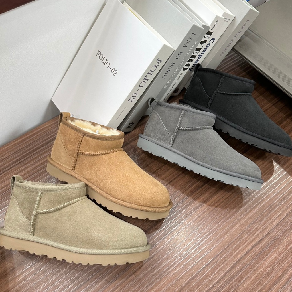 Cc Original Factory UGG Classic Basic Low Top mini Snow Boots Couple Short Boots 5 Colors Ready Stock Men Women Wool Boots All Match Simple High Quality Sheepskin All Shopee Singapore