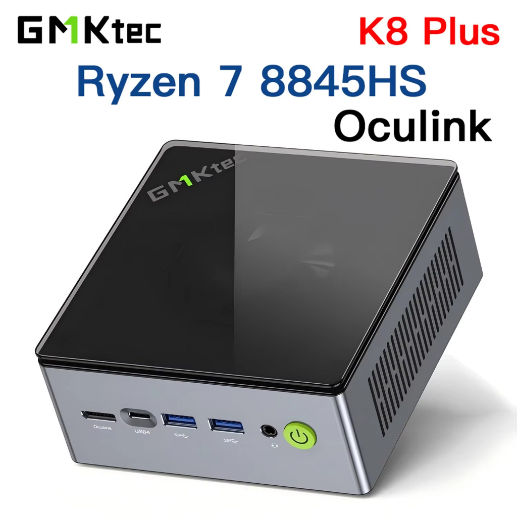 GMKtec Mini PC K8 Plus AMD Ryzen 7 8845HS Oculink Windows 11 Pro DDR5