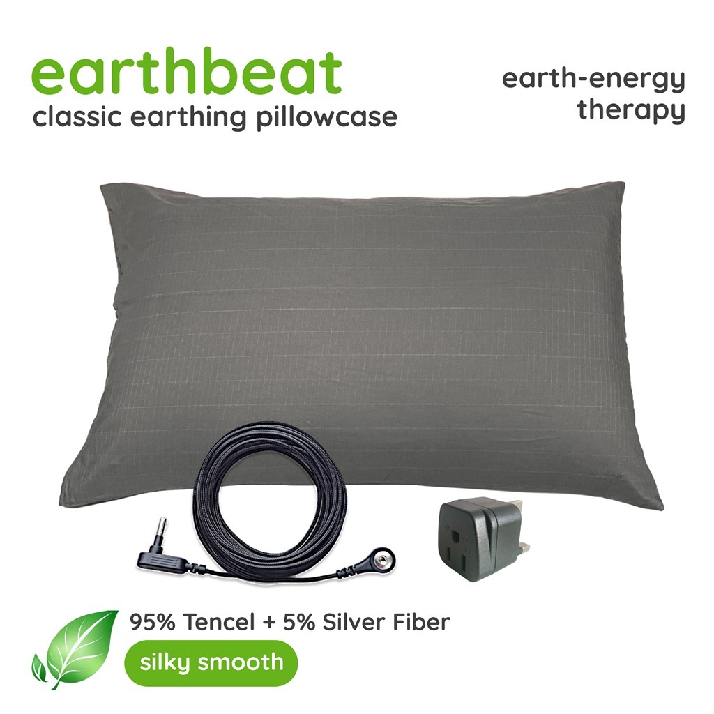 earthbeat Classic Earthing Pillowcase. Silky-Smooth Tencel with ...
