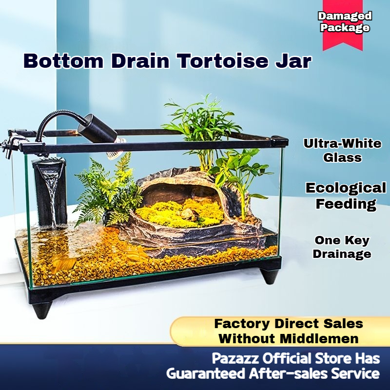 Pazazz Conwr Glass Turtle Tank Household Living Room Small Villa ...