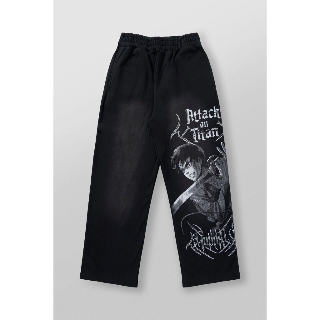 YOUNGLA Men s American Style Attack on Titan Joint Style ANTHEM JOGGERS Pants Size Up Unisex Loose Straight Leg Pants Shopee Singapore