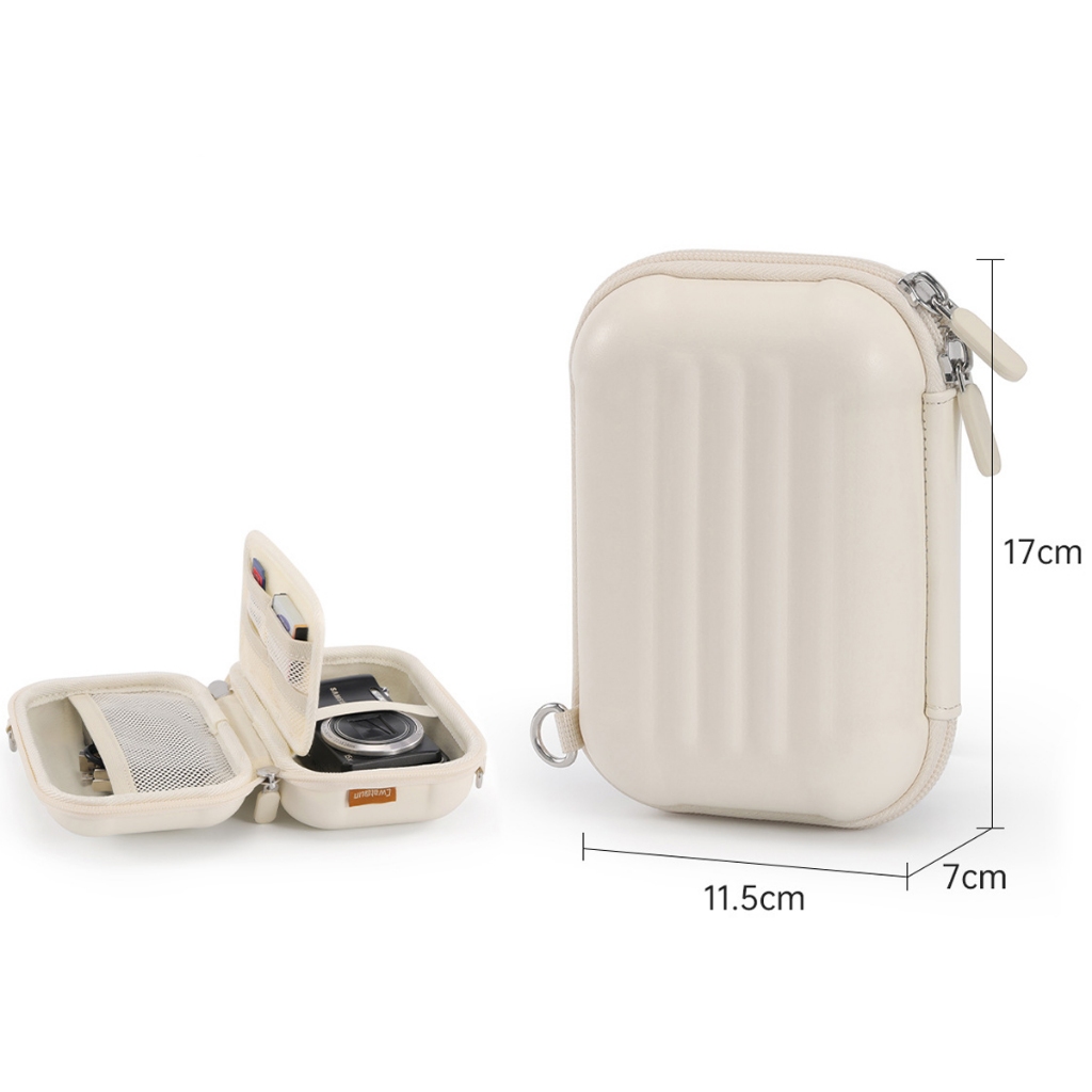KIWIFOTOS Compact Camera Case Travel Belt Pouch, Digital Camera Small Bag For Lumix DC-ZS99 Ricoh GRIV GR III Sony RX100 VI ZV-1 II ZV-1 ZV-1F Canon ZS720 G7XIII GR IIIx