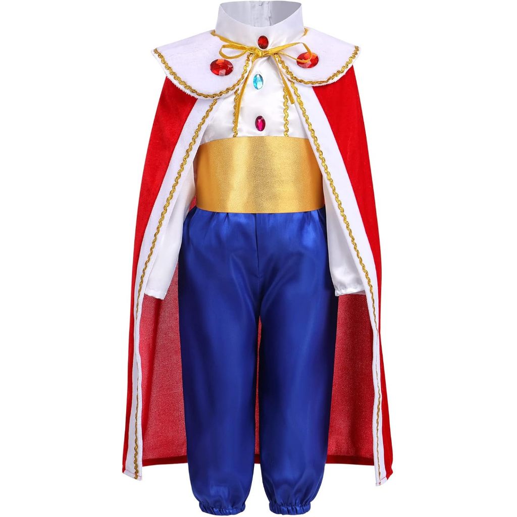 King hot Costume for Boys King Costume for Toddlers - Majestic Prince Charming Baby Suit for Photo Props or Birthday Gift halloween costume