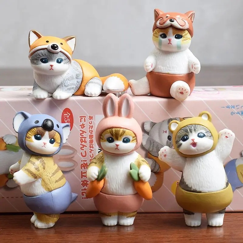 1pcs random Mofusand Cats X Animal Pajamas Blind Box Characters Dress ...