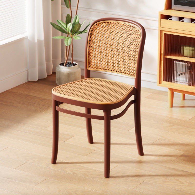 Stackable Dining Ergonomic Plastic Rattan Chair | Shopee Singapore
