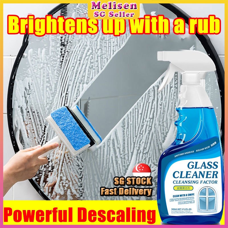 🚅𝙎𝙂 𝙎𝙩𝙤𝙘𝙠💨 Glass cleaner spray Powerful remove water stains Remove ...