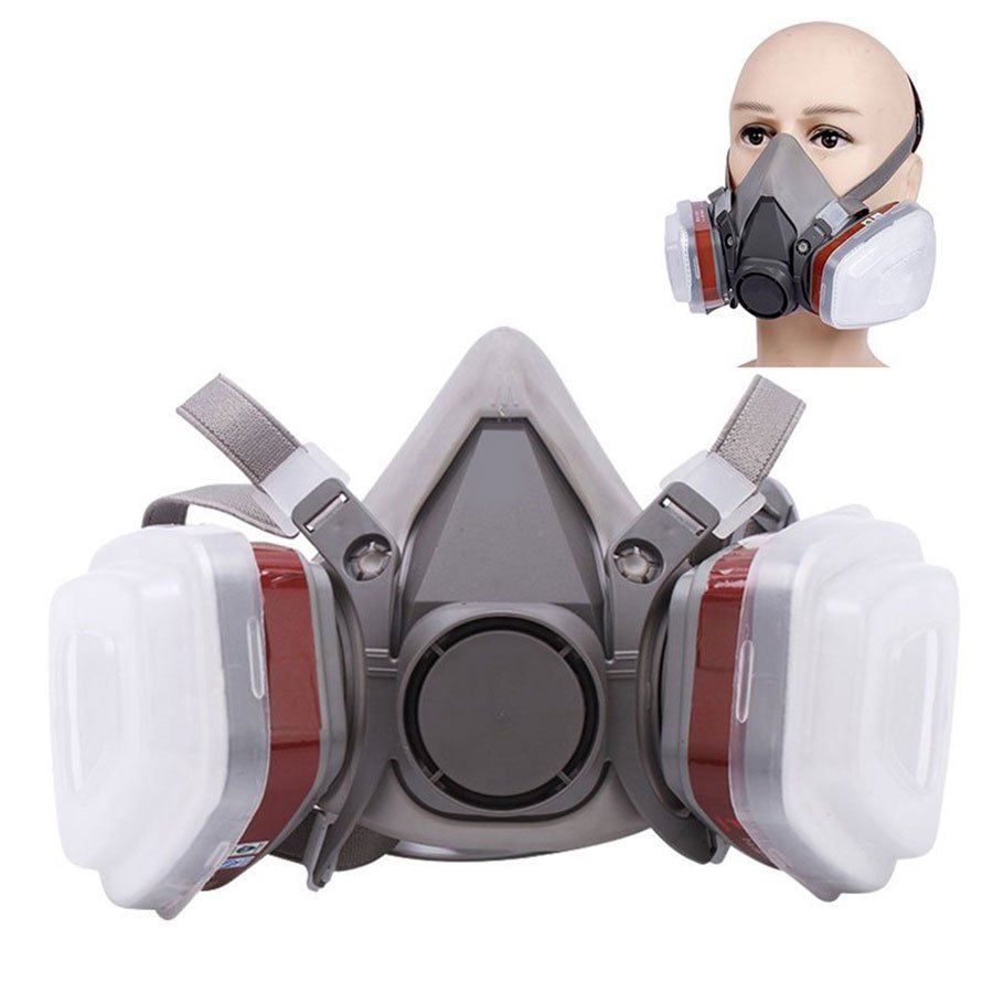 7in1 6200 Gas Mask Half Face Safety Respirator Mask Filter Dust ...