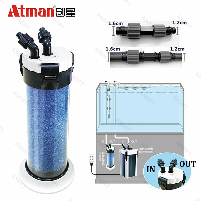 Aquarium External Filter Canister Fish Tank Prefilter Bucket Used With ...