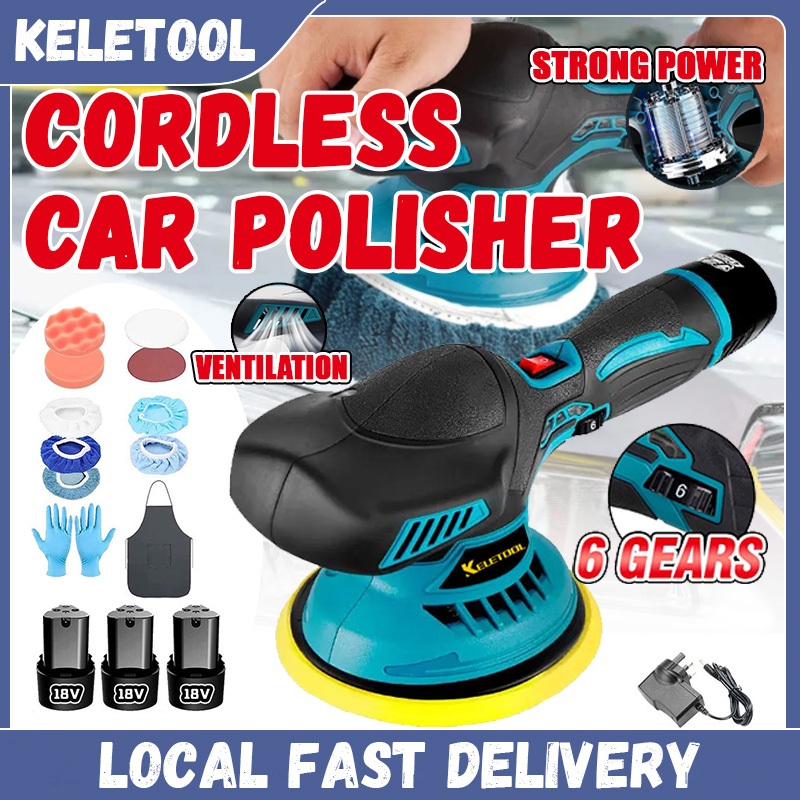 5000RPM 18V 6 Adjustable Speed Electric Cordless Car Polisher Car ...