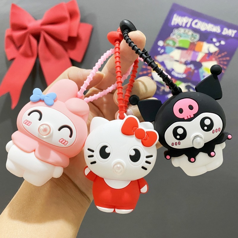 Sanrio Bubble Blowing Pinch Keychain Cute Spit Bubble Capybara Kuromi ...