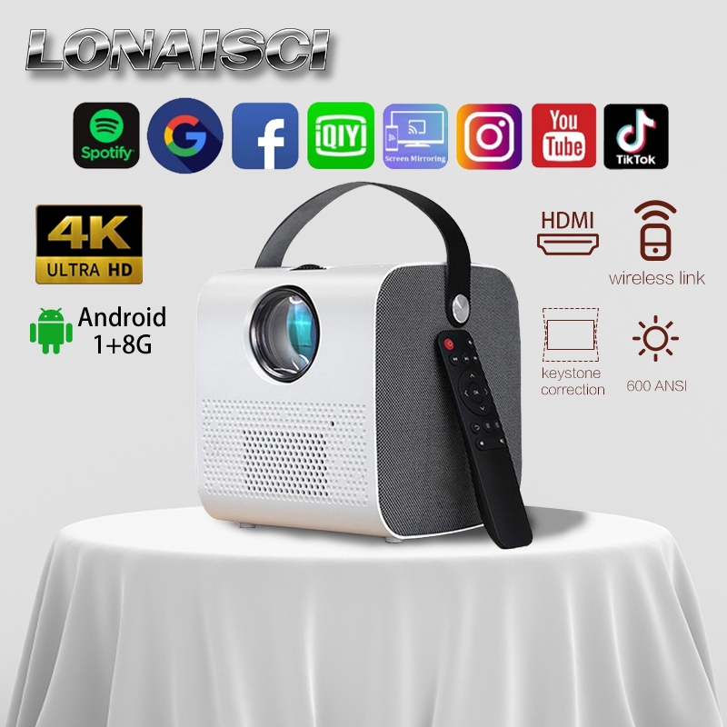 Mini portable projector smart 4K built-in Android system Q3 suitable ...