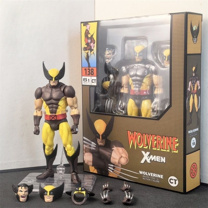 Ct Toys Wolverine Figure Mafex 138 Brown Comic X-Men Action Figure