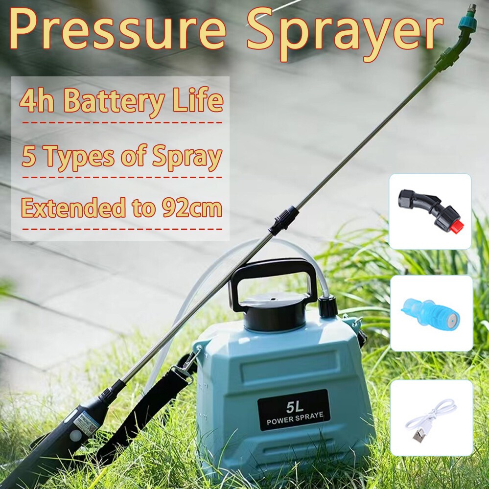 Electric Garden Pump Sprayer Plant Watering 5L for Bathroom Backyard ...