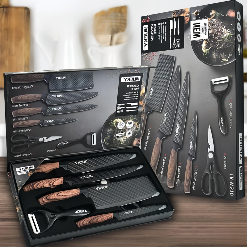 【SG Stock】 Kitchen Knife Set Gift box packaging Cooking Knife Set ...