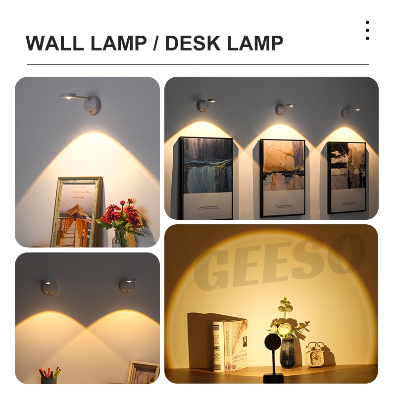 GEESO LED Motion Sensor Wall Light With Remote Control Spotlight ...
