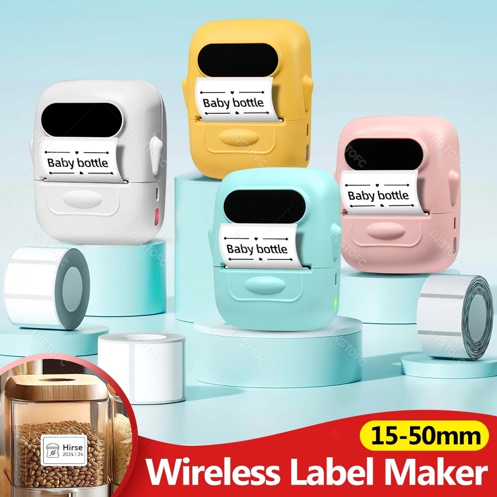 Marklife P50 Barcode Label Printer Labeling Maker Machine Mini Portable ...