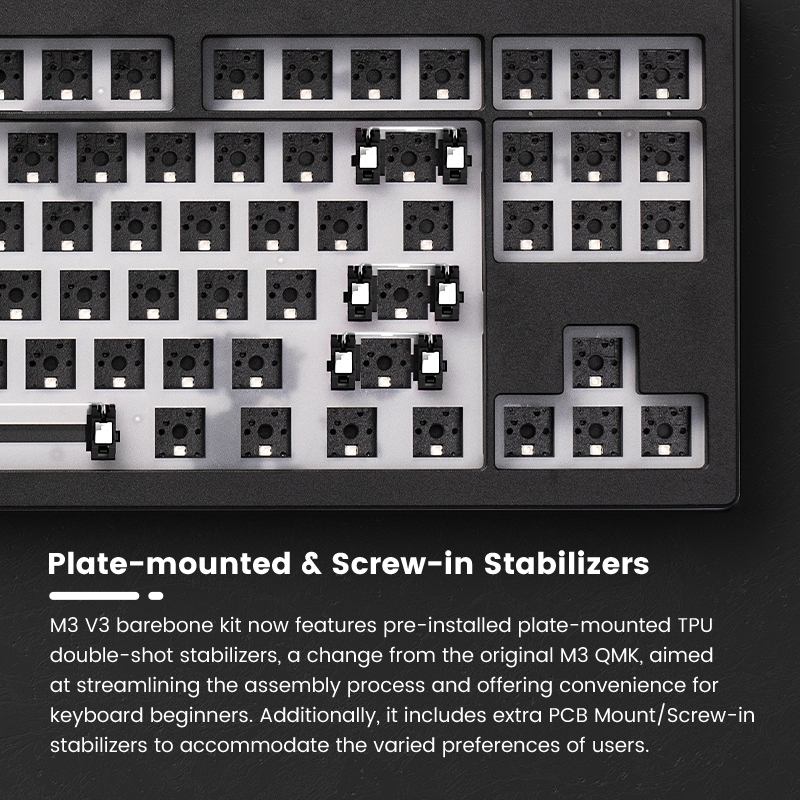 MonsGeek M3 V3 QMK VIA TKL south facing aluminum barebone keyboard with RGB Gasket mounted Hot Swappable Shopee Singapore
