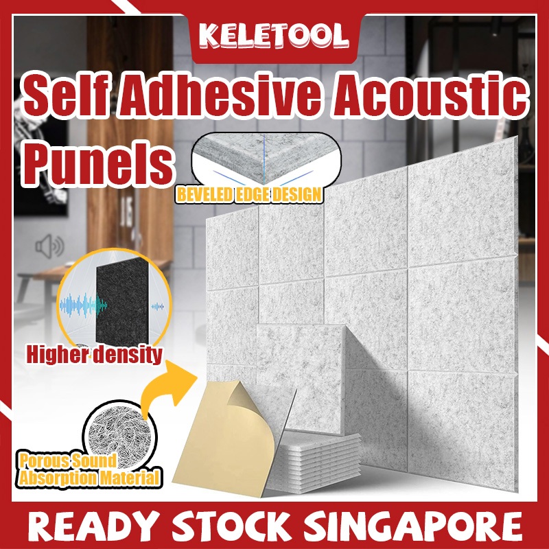 12 Pack Square Self Adhesive Acoustic Panels Soundproof Wall Panels ...