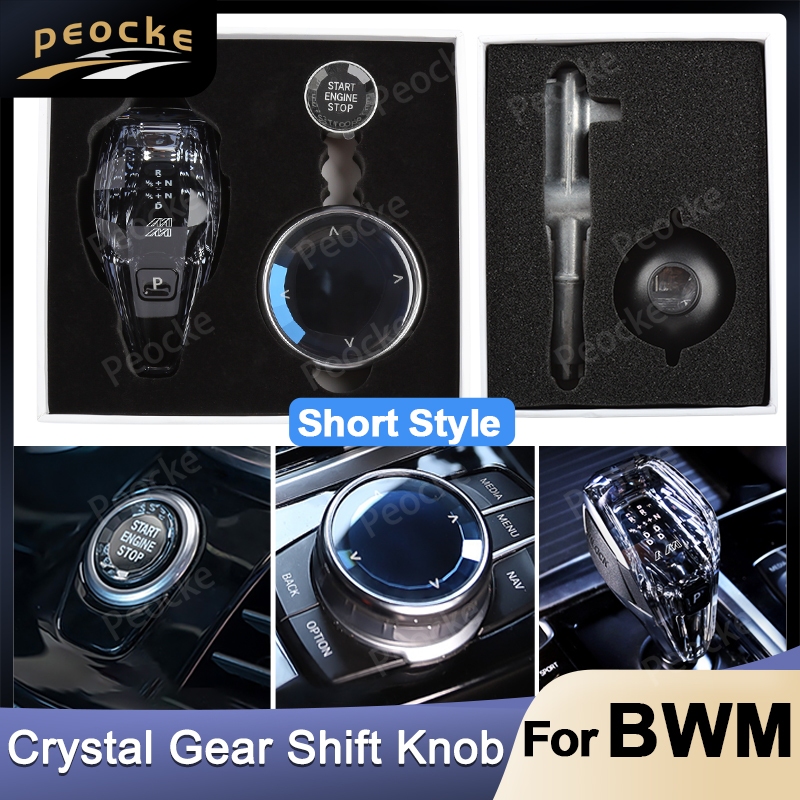 RHD Crystal Gear Shift Knob Short Type For BMW F20 F30 F21 F22 F23 F34 ...