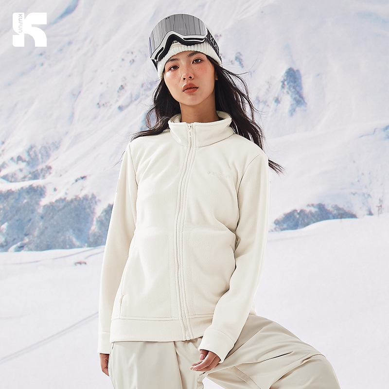 KUFUN Fleece Jacket Women's Inner Lining Ski Suit Men's Cardigan ...