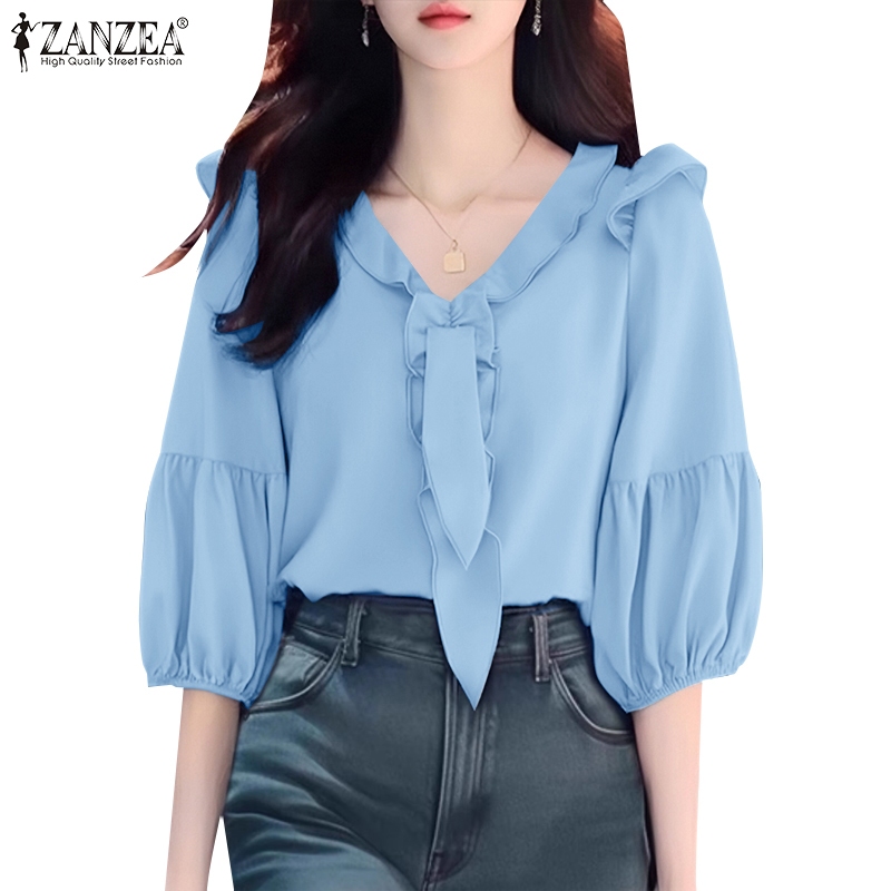 Casual Street Solid Color V Neck Tops(3 Colors) Casual Street Solid Color V Neck Tops(3 Colors)