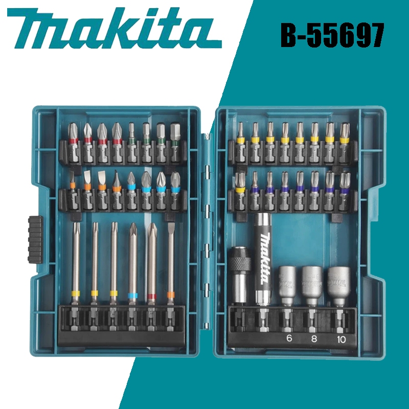 MAKITA B-55697 43 Pieces Colour Screw Bit Socket Set Speciality ...