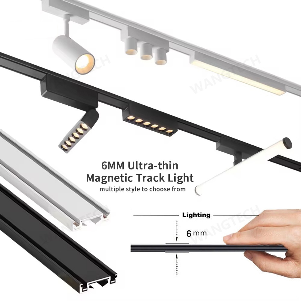 Ultra-thin Magnetic Track Light Surface Mount Aluminium Rail LED DC48V ...