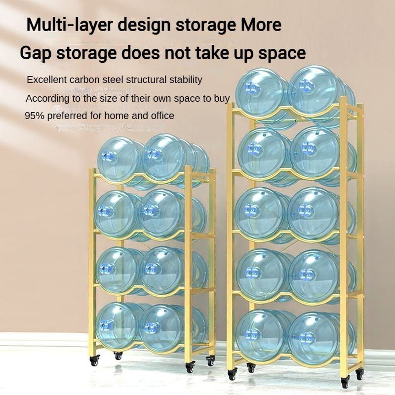 Double Row Water Barrel Stand Mineral Water Storage Rack Office Pure ...