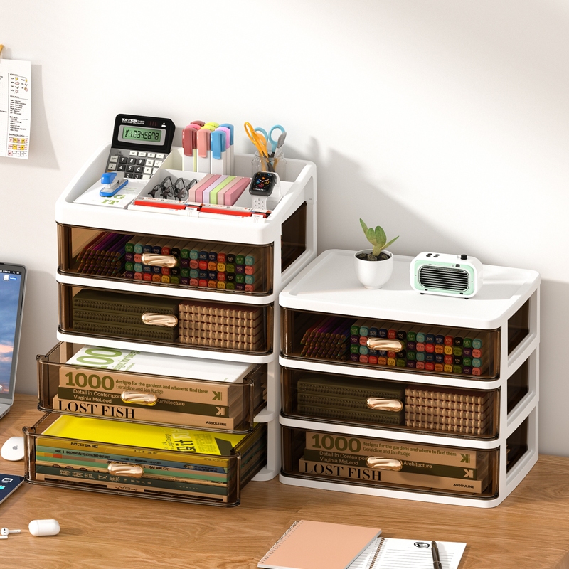 [SG Seller] Nordic large desktop transparent drawer, can accommodate A4 ...