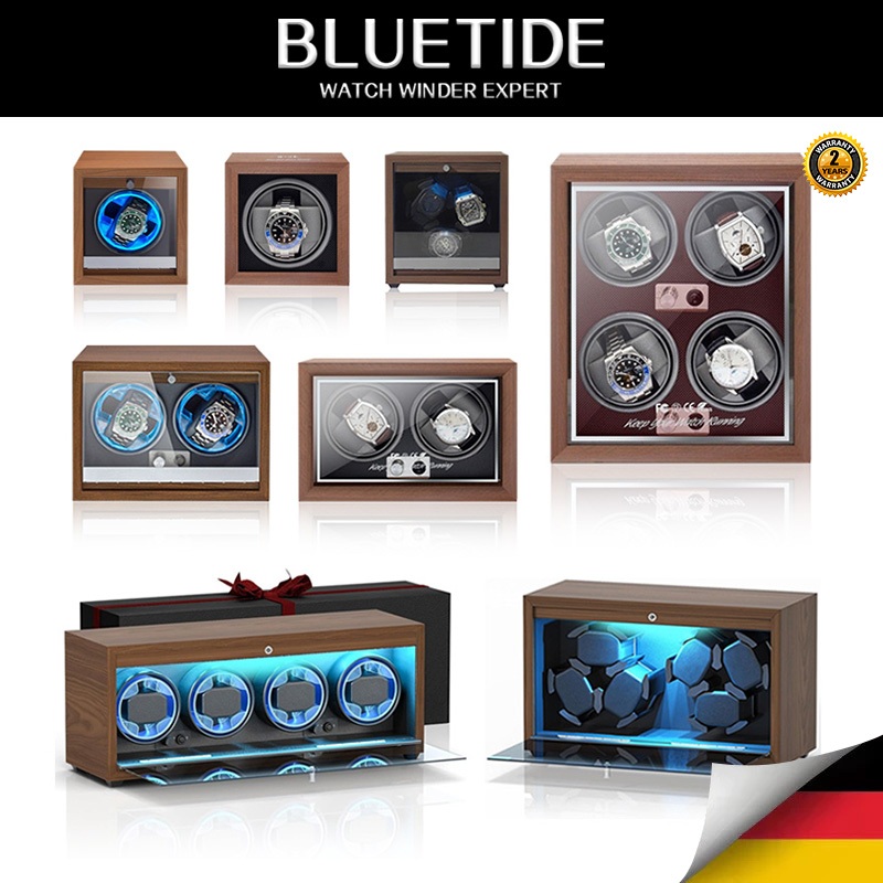 BLUETIDE Watch Winder Box Automatic 1/2/3/4/6 slot Watch box storage ...