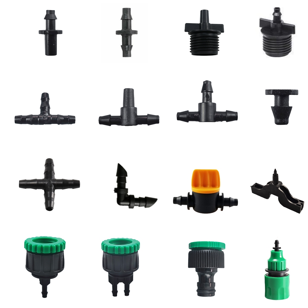 1/4‘’ Drip Fittings Kit 4/7MM Garden Hose Connector Micro Drip ...