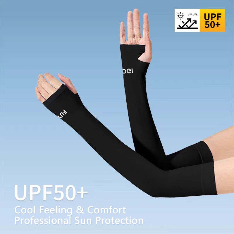 FUYOGI Slim Handsock Cooling Seamless ICE Silk UV Protective Arm Hand ...