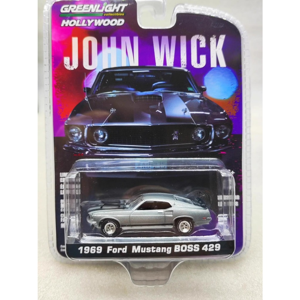 Greenlight John Wick Ford Mustang BOSS 429 1969 – Chase Green 1:64 Diecast