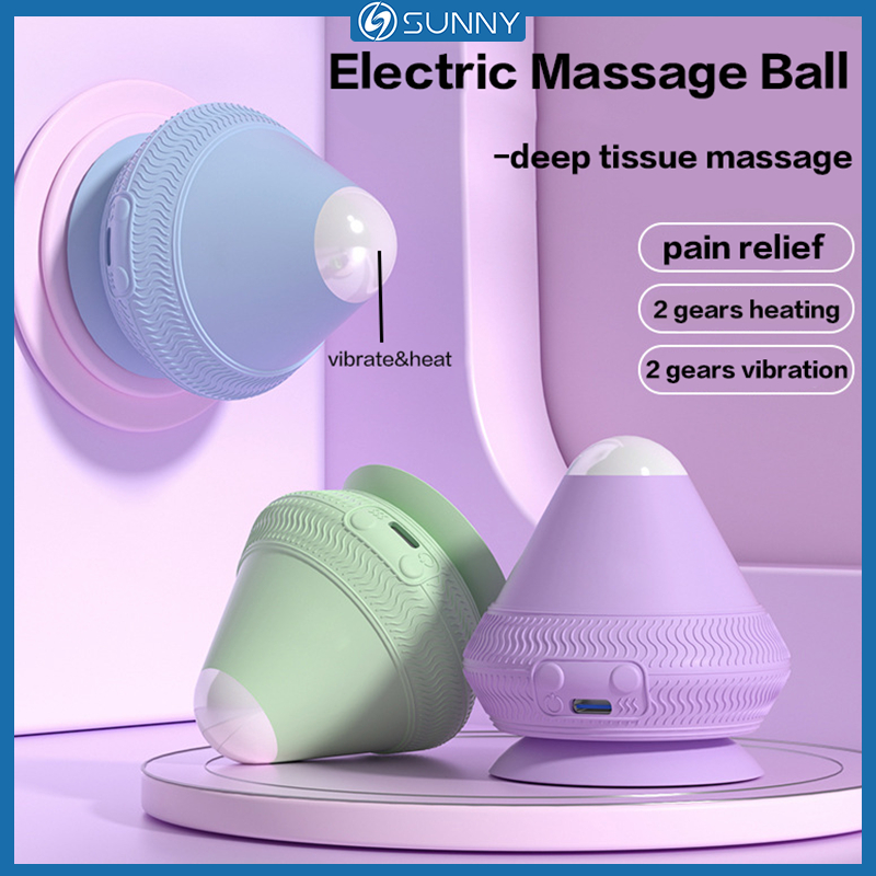 SunnyFit Electric Massage Ball Vibration Heating Lacrosse Ball Deep Tissue  Massage High Quality Muscle Pain Relief Yoga Pilates | Shopee Singapore