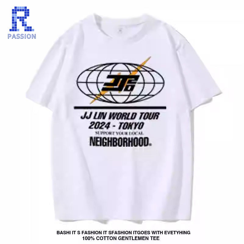 JJ Lin 2024 World Tour T-shirt Customised Patterns Concert Support 