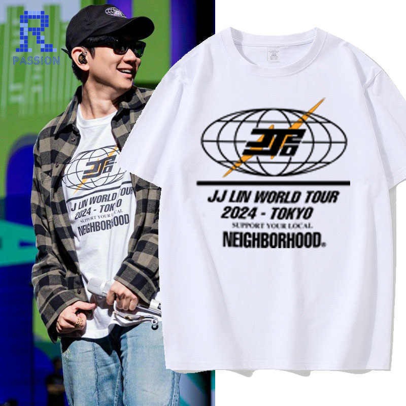 JJ Lin 2024 World Tour T-shirt Customised Patterns Concert Support 